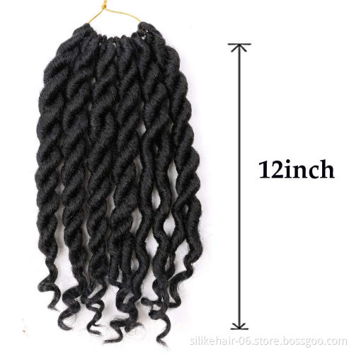 12 roots/pack Synthetic Hair Crochet Braids Goddess Fauxs Locs Crochet Braiding Hair Faux Locs crochet hair with Curly Ends